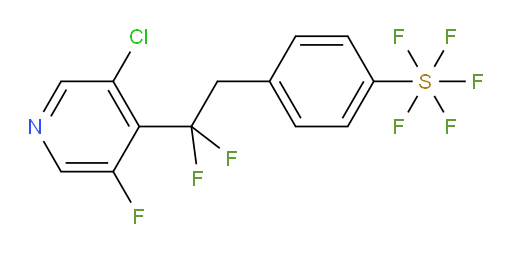4-(2-(3-chloro-5-fluoropyridin-4-yl)-2,2-difluoroethyl)(pentafluoromercapto)benzene