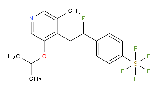 4-(1-fluoro-2-(3-isopropoxy-5-methylpyridin-4-yl)ethyl)(pentafluoromercapto)benzene