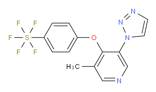 4-((3-methyl-5-(1H-1,2,3-triazol-1-yl)pyridin-4-yl)oxy)(pentafluoromercapto)benzene