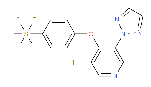 4-((3-fluoro-5-(2H-1,2,3-triazol-2-yl)pyridin-4-yl)oxy)(pentafluoromercapto)benzene