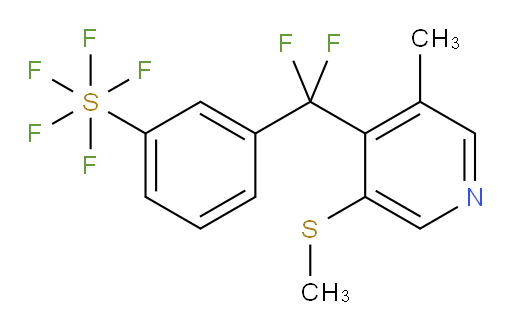3-(difluoro(3-methyl-5-(methylthio)pyridin-4-yl)methyl)(pentafluoromercapto)benzene
