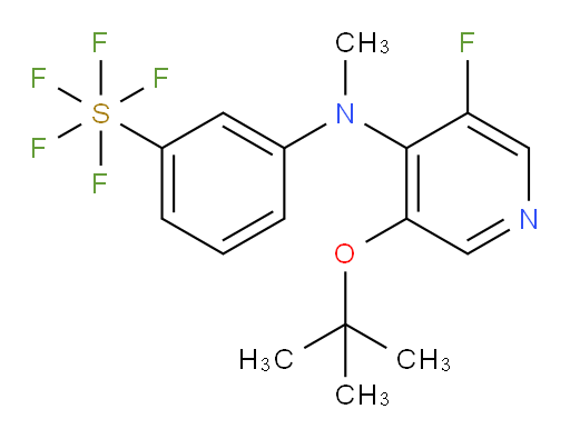 3-((3-(tert-butoxy)-5-fluoropyridin-4-yl)(methyl)amino)(pentafluoromercapto)benzene