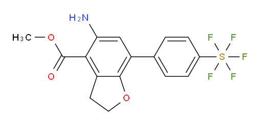 [4-[5-Amino-2,3-dihydro-4-(methoxycarbonyl)-7-benzofuranyl]phenyl]sulfur pentafluoride