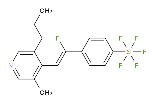 (Z)-4-(1-fluoro-2-(3-methyl-5-propylpyridin-4-yl)vinyl)(pentafluoromercapto)benzene