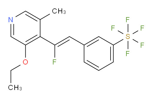 (Z)-3-(2-(3-ethoxy-5-methylpyridin-4-yl)-2-fluorovinyl)(pentafluoromercapto)benzene