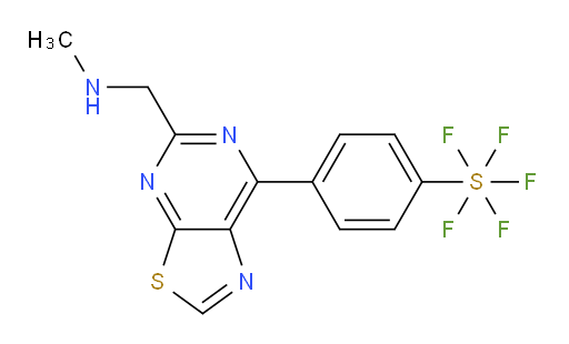 4-(5-((methylamino)methyl)thiazolo[5,4-d]pyrimidin-7-yl)(pentafluoromercapto)benzene