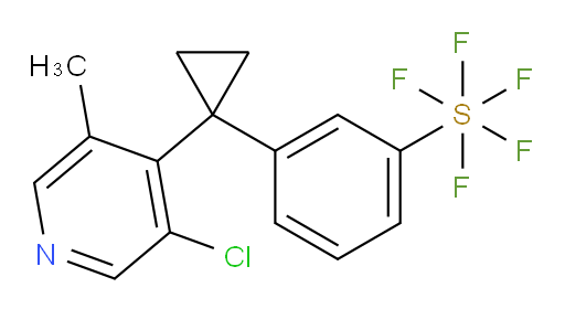 3-(1-(3-chloro-5-methylpyridin-4-yl)cyclopropyl)(pentafluoromercapto)benzene