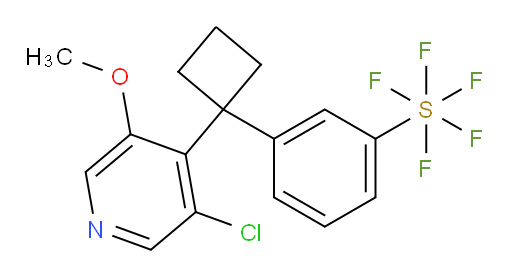 3-(1-(3-chloro-5-methoxypyridin-4-yl)cyclobutyl)(pentafluoromercapto)benzene