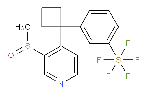 3-(1-(3-(methylsulfinyl)pyridin-4-yl)cyclobutyl)(pentafluoromercapto)benzene