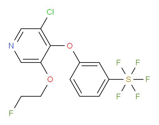 3-((3-chloro-5-(2-fluoroethoxy)pyridin-4-yl)oxy)(pentafluoromercapto)benzene
