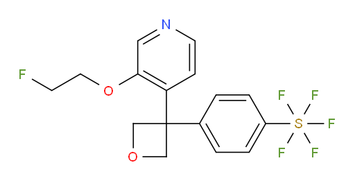 4-(3-(3-(2-fluoroethoxy)pyridin-4-yl)oxetan-3-yl)(pentafluoromercapto)benzene