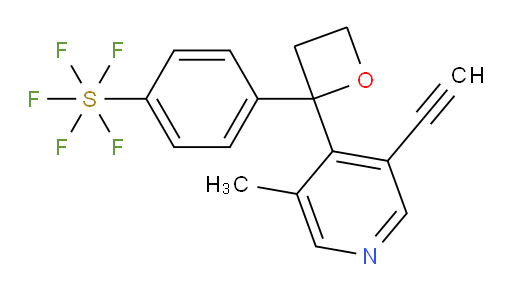 4-(2-(3-ethynyl-5-methylpyridin-4-yl)oxetan-2-yl)(pentafluoromercapto)benzene