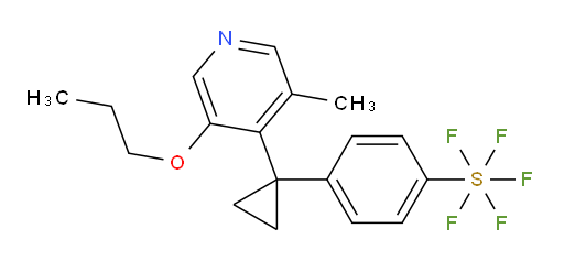 4-(1-(3-methyl-5-propoxypyridin-4-yl)cyclopropyl)(pentafluoromercapto)benzene