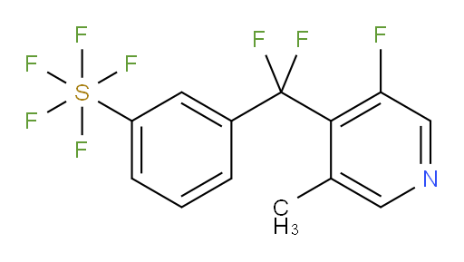 3-(difluoro(3-fluoro-5-methylpyridin-4-yl)methyl)(pentafluoromercapto)benzene