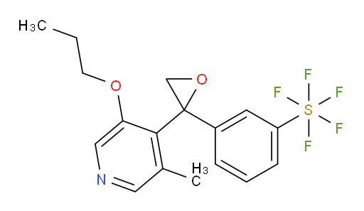 3-(2-(3-methyl-5-propoxypyridin-4-yl)oxiran-2-yl)(pentafluoromercapto)benzene