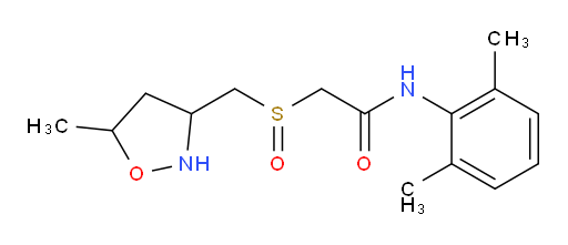 N-(2,6-dimethylphenyl)-2-(((5-methylisoxazolidin-3-yl)methyl)sulfinyl)acetamide