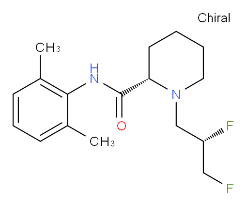 (S)-1-((S)-2,3-difluoropropyl)-N-(2,6-dimethylphenyl)piperidine-2-carboxamide