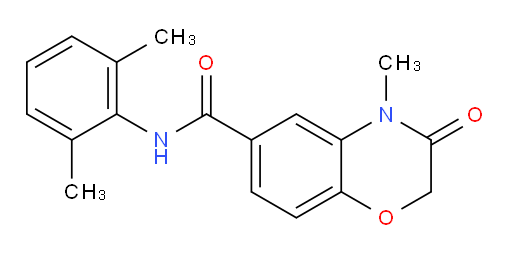 N-(2,6-dimethylphenyl)-4-methyl-3-oxo-3,4-dihydro-2H-benzo[b][1,4]oxazine-6-carboxamide