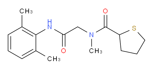 N-(2-((2,6-dimethylphenyl)amino)-2-oxoethyl)-N-methyltetrahydrothiophene-2-carboxamide