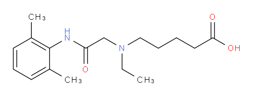5-((2-((2,6-dimethylphenyl)amino)-2-oxoethyl)(ethyl)amino)pentanoic acid