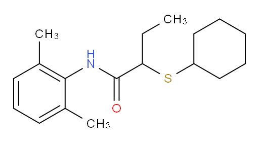 2-(cyclohexylthio)-N-(2,6-dimethylphenyl)butanamide