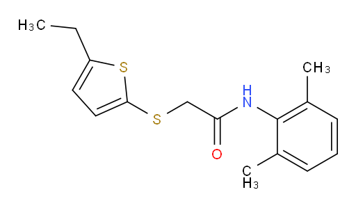 N-(2,6-dimethylphenyl)-2-((5-ethylthiophen-2-yl)thio)acetamide