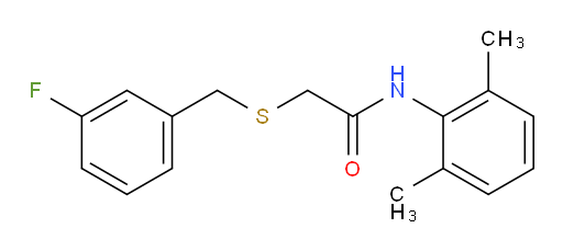 N-(2,6-dimethylphenyl)-2-((3-fluorobenzyl)thio)acetamide