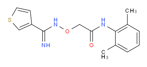 N-(2,6-dimethylphenyl)-2-((thiophene-3-carboximidamido)oxy)acetamide