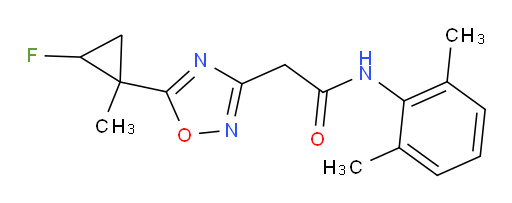 N-(2,6-dimethylphenyl)-2-(5-(2-fluoro-1-methylcyclopropyl)-1,2,4-oxadiazol-3-yl)acetamide