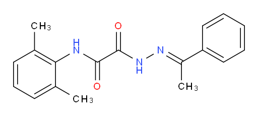 (E)-N-(2,6-dimethylphenyl)-2-oxo-2-(2-(1-phenylethylidene)hydrazinyl)acetamide