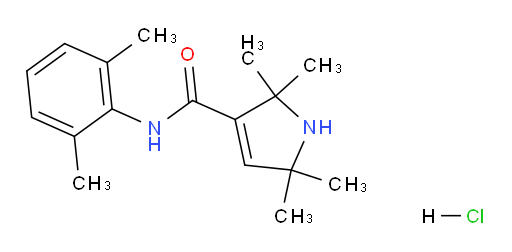 N-(2,6-dimethylphenyl)-2,2,5,5-tetramethyl-2,5-dihydro-1H-pyrrole-3-carboxamide hydrochloride