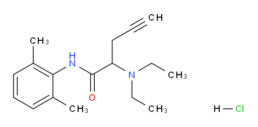 2-(diethylamino)-N-(2,6-dimethylphenyl)pent-4-ynamide hydrochloride