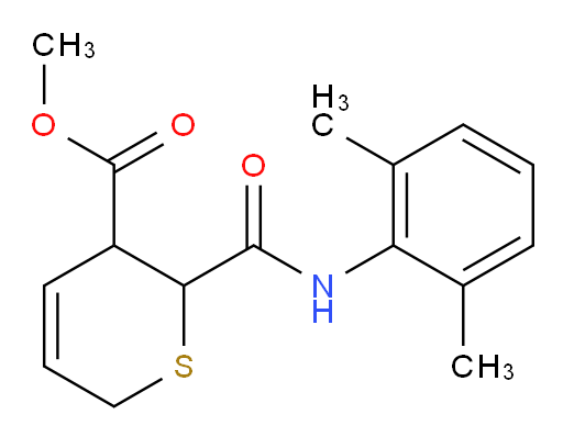 methyl 2-((2,6-dimethylphenyl)carbamoyl)-3,6-dihydro-2H-thiopyran-3-carboxylate