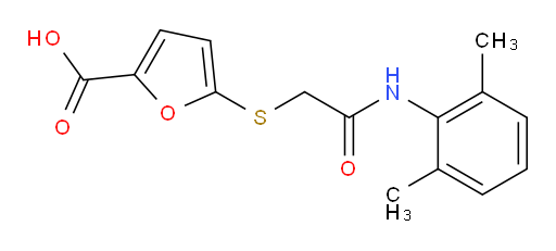 5-((2-((2,6-dimethylphenyl)amino)-2-oxoethyl)thio)furan-2-carboxylic acid