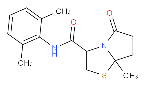 N-(2,6-dimethylphenyl)-7a-methyl-5-oxohexahydropyrrolo[2,1-b]thiazole-3-carboxamide