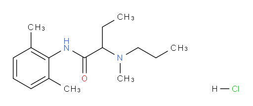N-(2,6-dimethylphenyl)-2-(methyl(propyl)amino)butanamide hydrochloride