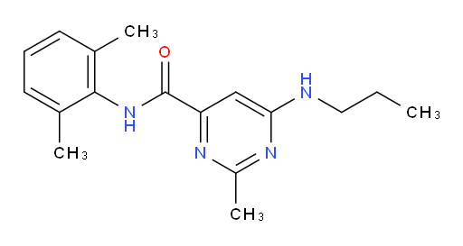 N-(2,6-dimethylphenyl)-2-methyl-6-(propylamino)pyrimidine-4-carboxamide