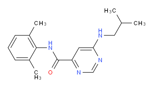 N-(2,6-dimethylphenyl)-6-(isobutylamino)pyrimidine-4-carboxamide