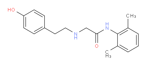 N-(2,6-dimethylphenyl)-2-((4-hydroxyphenethyl)amino)acetamide