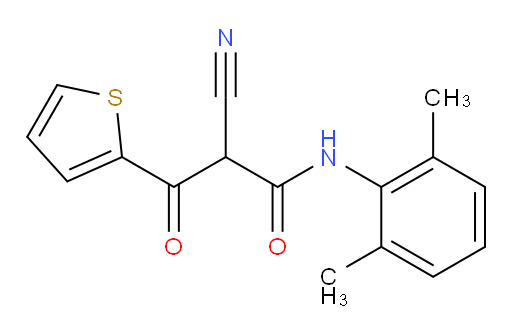 2-cyano-N-(2,6-dimethylphenyl)-3-oxo-3-(thiophen-2-yl)propanamide