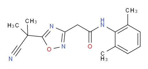 2-(5-(2-cyanopropan-2-yl)-1,2,4-oxadiazol-3-yl)-N-(2,6-dimethylphenyl)acetamide