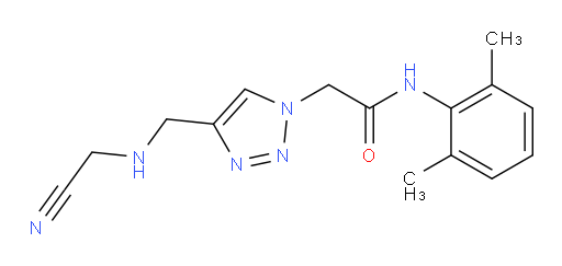 2-(4-(((cyanomethyl)amino)methyl)-1H-1,2,3-triazol-1-yl)-N-(2,6-dimethylphenyl)acetamide
