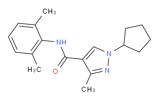 1-cyclopentyl-N-(2,6-dimethylphenyl)-3-methyl-1H-pyrazole-4-carboxamide