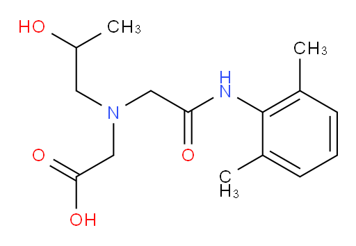 2-((2-((2,6-dimethylphenyl)amino)-2-oxoethyl)(2-hydroxypropyl)amino)acetic acid