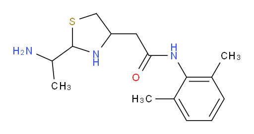 2-(2-(1-aminoethyl)thiazolidin-4-yl)-N-(2,6-dimethylphenyl)acetamide