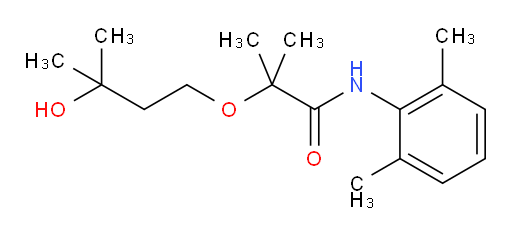 N-(2,6-dimethylphenyl)-2-(3-hydroxy-3-methylbutoxy)-2-methylpropanamide