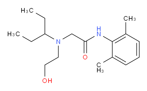 N-(2,6-dimethylphenyl)-2-((2-hydroxyethyl)(pentan-3-yl)amino)acetamide