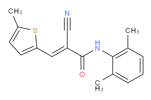 (E)-2-cyano-N-(2,6-dimethylphenyl)-3-(5-methylthiophen-2-yl)acrylamide