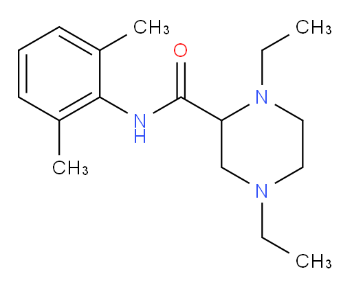 N-(2,6-dimethylphenyl)-1,4-diethylpiperazine-2-carboxamide