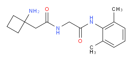 2-(1-aminocyclobutyl)-N-(2-((2,6-dimethylphenyl)amino)-2-oxoethyl)acetamide